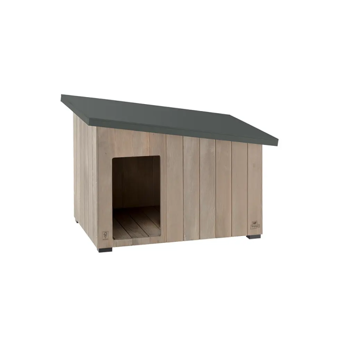 FERPLAST - ARGO 50 Casa para perros en madera de pino nórdico L 48,5 x AN 30,5 x AL 38,5 cm