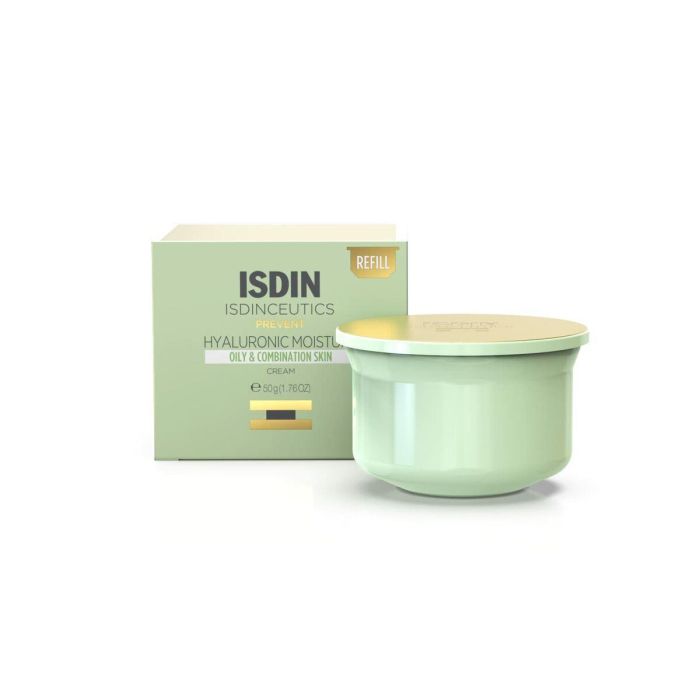 Isdin ISDINCEUTICS Crema Hidratante Ácido Hialurónico Piel Grasa Mixta Matificante Anti-Edad Reduce Poros Brillo Recarga 50g