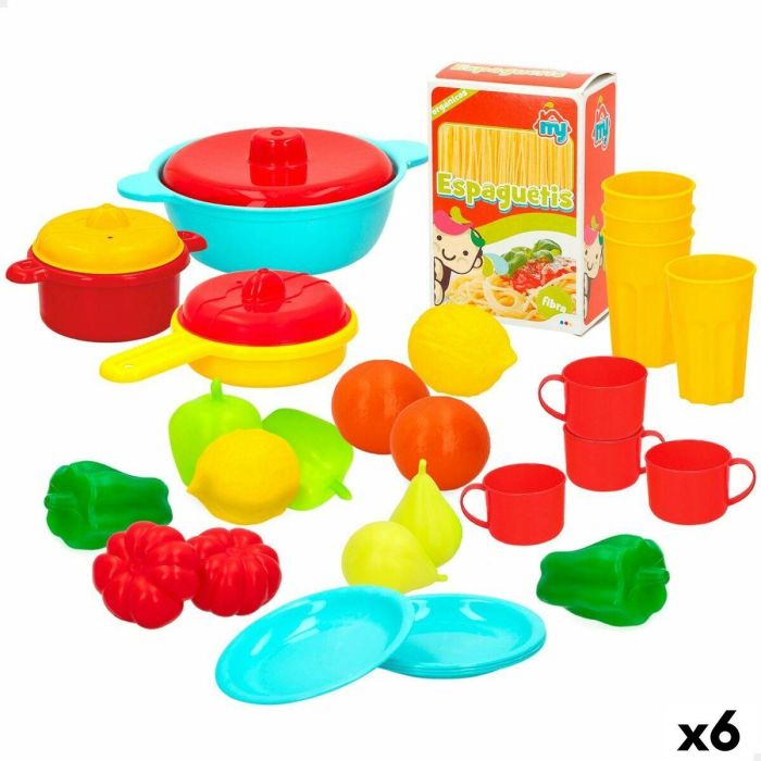 Set de Alimentos de Juguete Colorbaby Menaje y utensilios de cocina 31 Piezas (6 Unidades) Set de Alimentos de Juguete Colorbaby Menaje y utensilios de cocina 31 Piezas (6 Unidades)