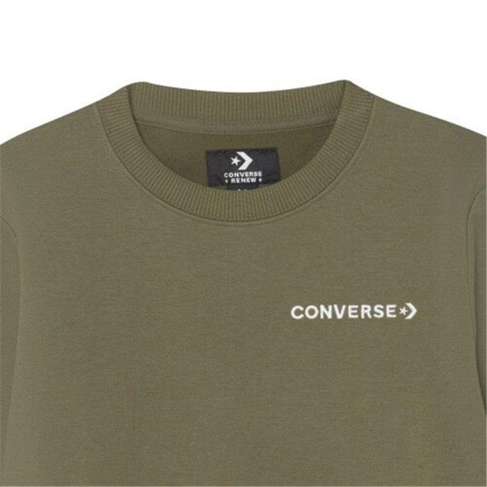 Sudadera sin Capucha Niño Converse Wordamark Verde oscuro 1
