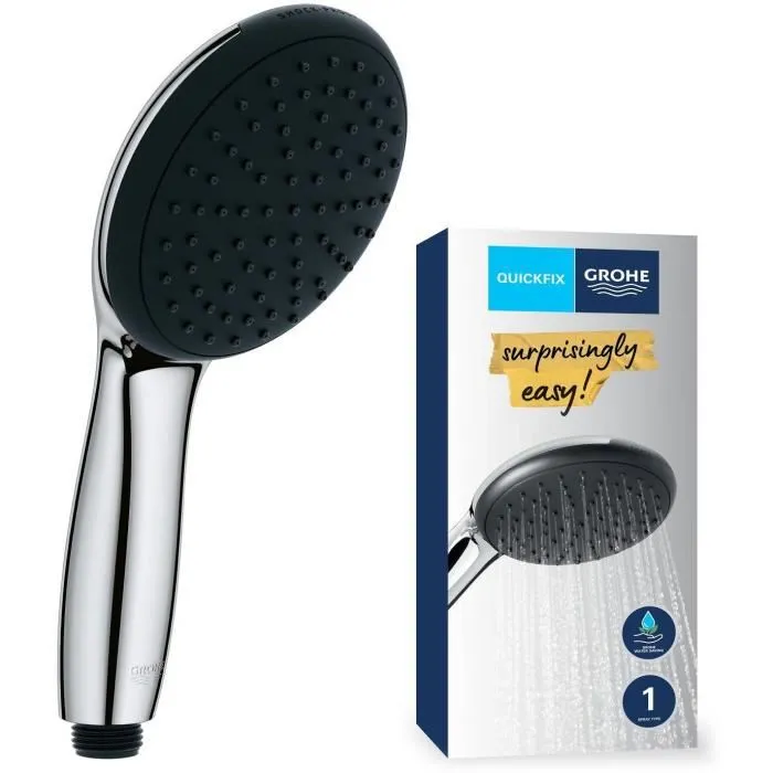 Grohe Vitalio Start 110 Rociador de Ducha 27940001, 1 Chorro Lluvia, Ahorro de Agua, Proceso Antical, Cromo 0 Grohe Vitalio Start 110 Rociador de Ducha 27940001, 1 Chorro Lluvia, Ahorro de Agua, Proceso Antical, Cromo 0