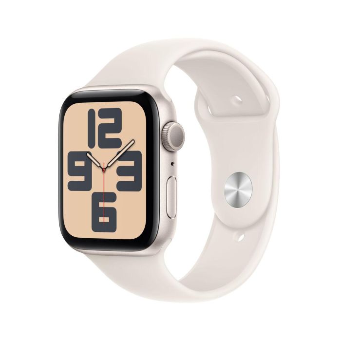 Apple Watch SE GPS 44mm Caja Aluminio Blanco Estrella Correa Deportiva Blanco Estrella S/M MXEU3QL/A