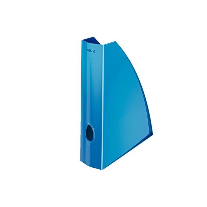 Revistero Plastico Leitz Wow A4 60Mm Azul Metalizado