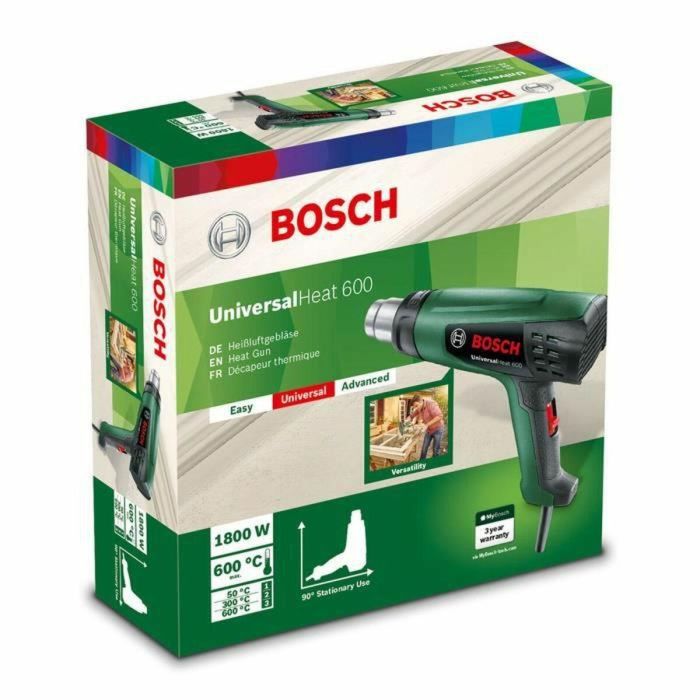 Bosch Pistola de Calor UniversalHeat 600: Decapante Versátil Multiusos con 3 Temperaturas, Base Antideslizante y Pantalla 4 Bosch Pistola de Calor UniversalHeat 600: Decapante Versátil Multiusos con 3 Temperaturas, Base Antideslizante y Pantalla 4