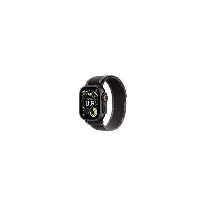 Apple Watch Ultra 3 GPS+Cellular 49mm, Caja de Titanio Negro con Correa Trail Loop Negra/Carbón M/L