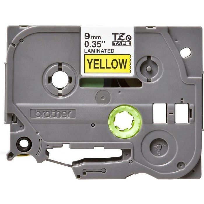 Brother 9mm Black on Yellow Laminated Tape - 8m 1 Brother 9mm Black on Yellow Laminated Tape - 8m 1