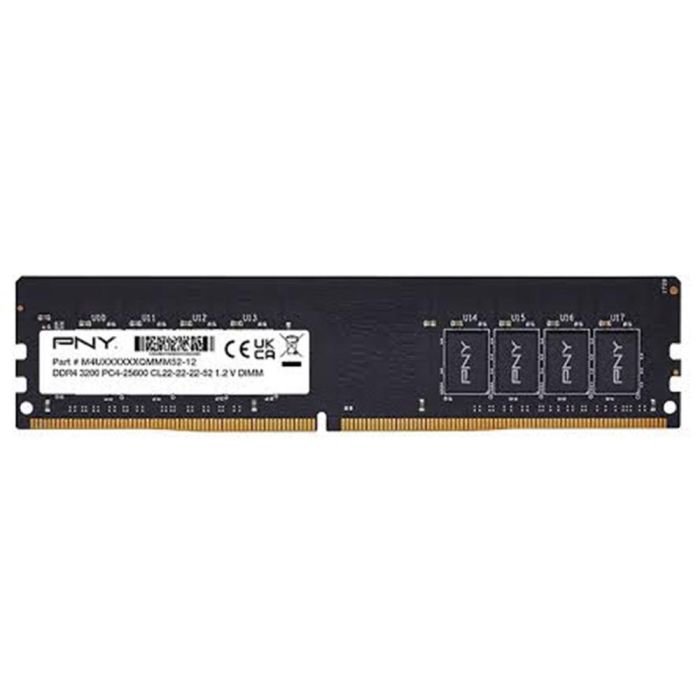 Pny Memoria RAM DDR4 8GB 3200MHz PC4-25600 DIMM para Ordenador de Sobremesa 1.2V CL22