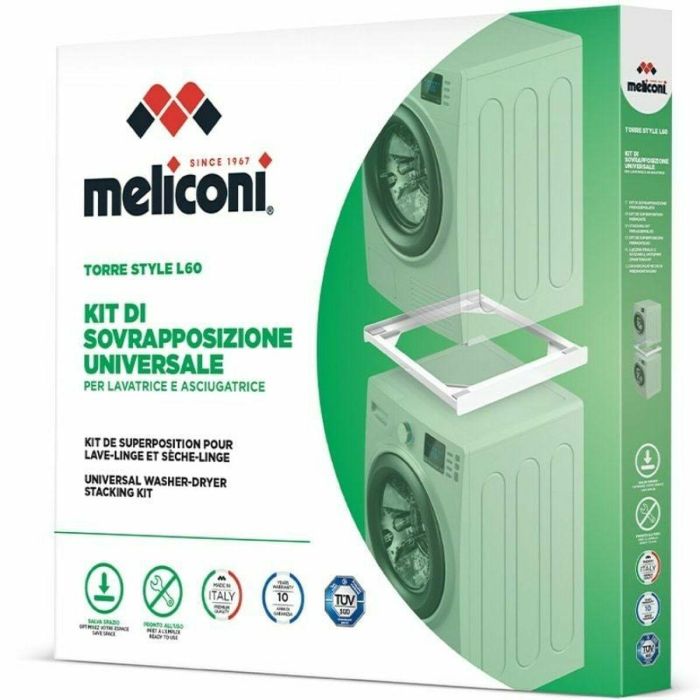 Kit de Apilado Universal para Lavadora y Secadora Meliconi Tower Style L60 0 Kit de Apilado Universal para Lavadora y Secadora Meliconi Tower Style L60 0