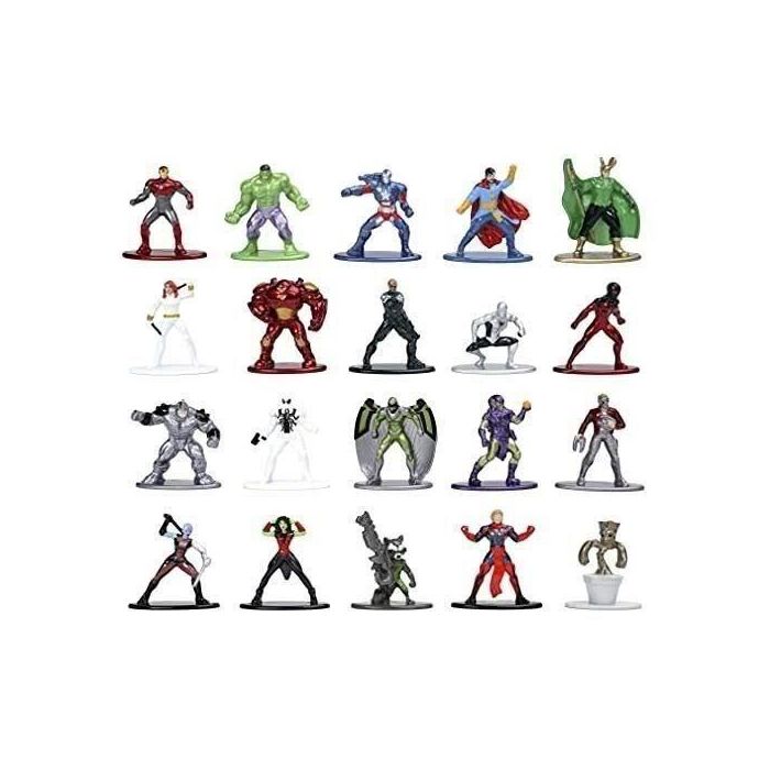 Caja Marvel - 20 figuras de metal de 4 cm. Caja Marvel - 20 figuras de metal de 4 cm.