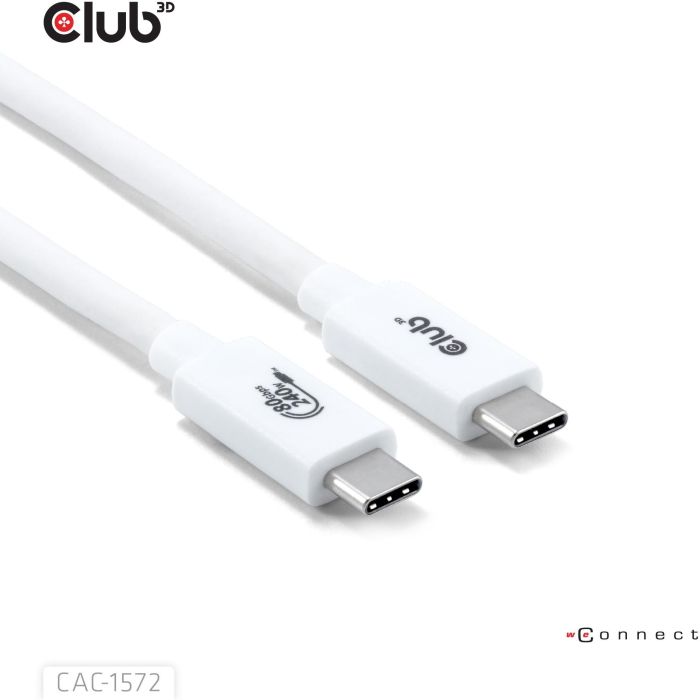 Club3D Kabel USB-C 80Gbps zertifi. PD240W/8K240Hz 1.2m weiß 4