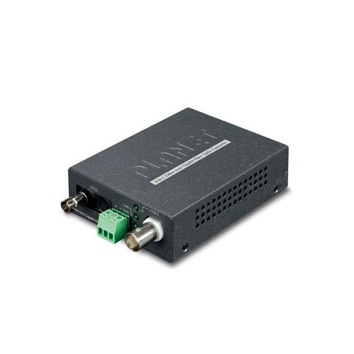 Planet VF-101G-T + VF-101G-R Kit Bundle 1 Canal 4-en-1 Video sobre Fibra Gigabit para Transmisión de Video Analógico Larga Distancia hasta 20km Planet VF-101G-T + VF-101G-R Kit Bundle 1 Canal 4-en-1 Video sobre Fibra Gigabit para Transmisión de Video Analógico Larga Distancia hasta 20km