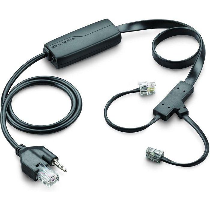 HP Poly Cable Descolgador Negro Apc-43 para Teléfonos Cisco y Auriculares Plantronics