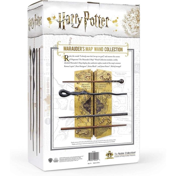 The Noble Collection Replica Mapa Del Merodeador - Colección de 4 Varitas de Harry Potter 4
