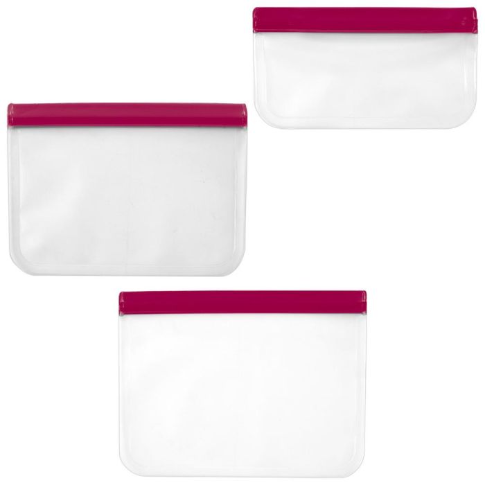 Cook Concept Juego de 3 Bolsas Conservación Reutilizables Translúcidas Lavables Aptas Congelador Medidas Varias 4