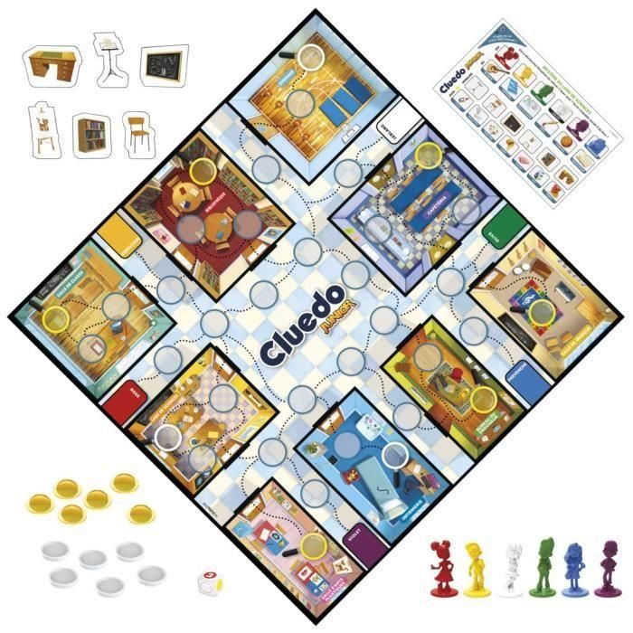 Cluedo Junior 2 -in -1 - Juego de mesa junior - Juego de pensamiento 1 Cluedo Junior 2 -in -1 - Juego de mesa junior - Juego de pensamiento 1