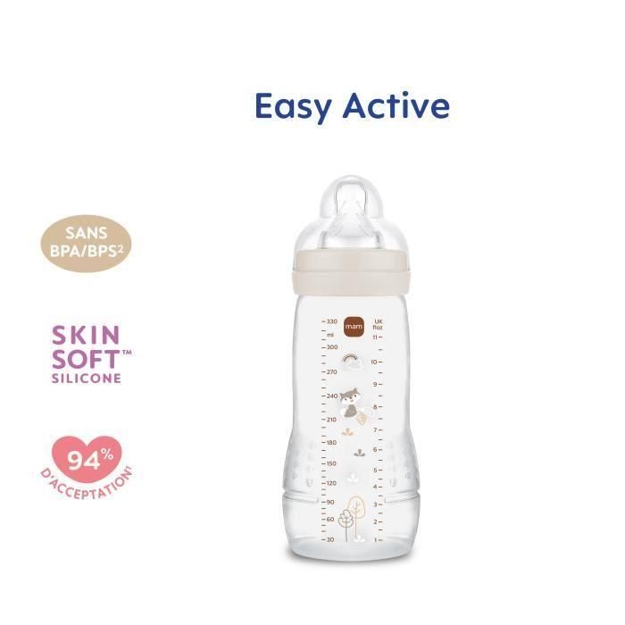 MAM Biberón Easy Active 330 ml para Bebés 6+ Meses, Tetina Ultra Suave Flow X, Cuello Ancho, Sin BPA, Unisex 1 MAM Biberón Easy Active 330 ml para Bebés 6+ Meses, Tetina Ultra Suave Flow X, Cuello Ancho, Sin BPA, Unisex 1