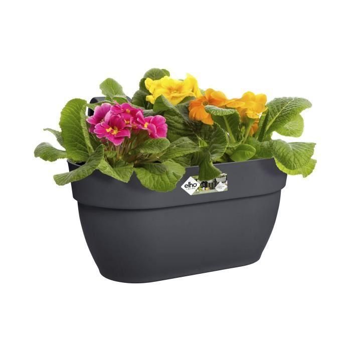 ELHO - Maceta - Vibia Campana Easy Hanger Medium - Antracita - Balcón exterior - L 24,1 x An 36 x Al 26,5 cm 2 ELHO - Maceta - Vibia Campana Easy Hanger Medium - Antracita - Balcón exterior - L 24,1 x An 36 x Al 26,5 cm 2