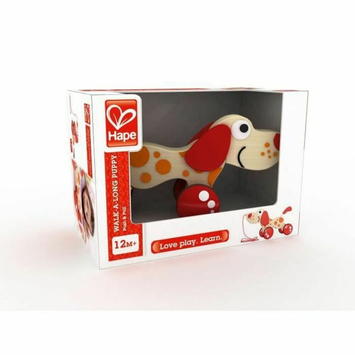 Juguete de arrastre Hape E0347 22 x 16,2 x 9,2 cm Perro Juguete de arrastre Hape E0347 22 x 16,2 x 9,2 cm Perro