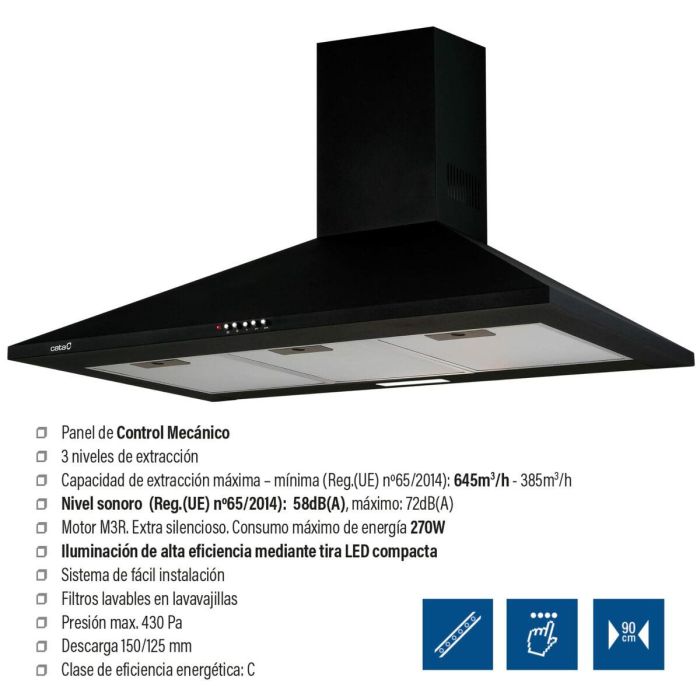 Campana Convencional Cata OMEGA BK 900 Negro 2