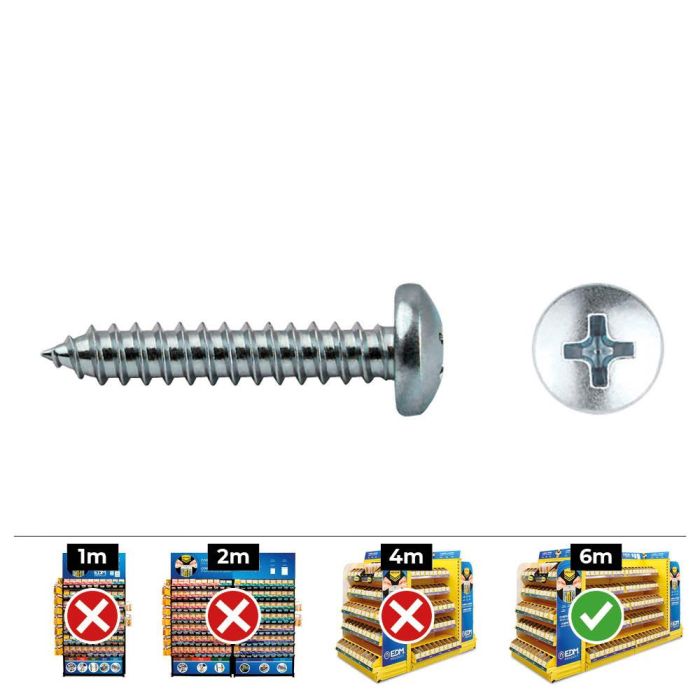 Celo Tornillo chapa alomada Philips DIN 7981 3,9x16mm zincado - Caja 500 unid.