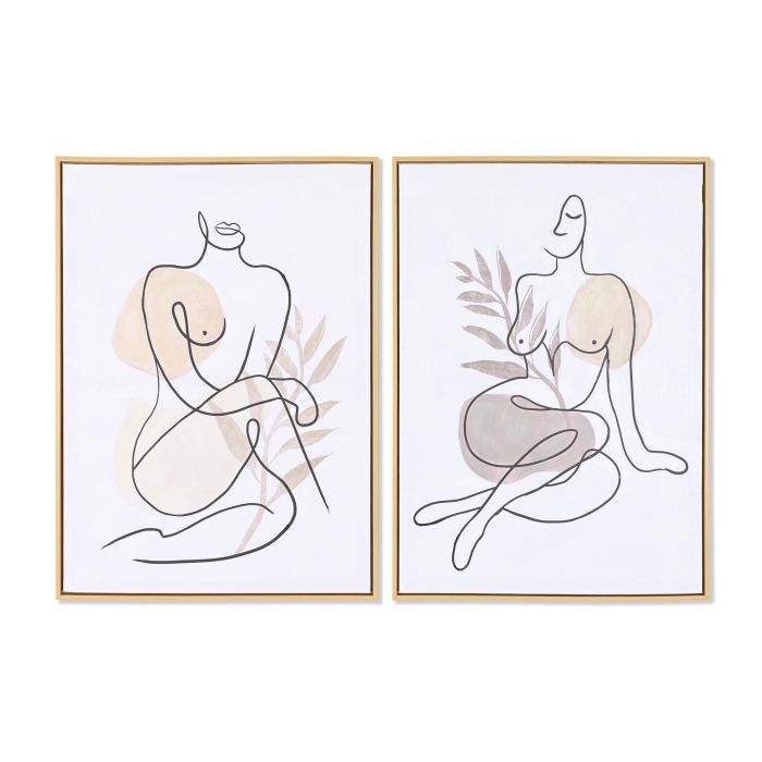 DKD Home Decor Cuadro Mujer Abstracto Estilo Scandi Blanco Beige Lienzo PS 70 x 50 x 3.5 cm (2 Unidades) Hecho a Mano 0 DKD Home Decor Cuadro Mujer Abstracto Estilo Scandi Blanco Beige Lienzo PS 70 x 50 x 3.5 cm (2 Unidades) Hecho a Mano 0