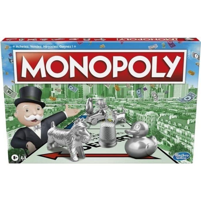 Monopoly clásico - Juego para familia y niños - 2 a 6 jugadores - 8 años