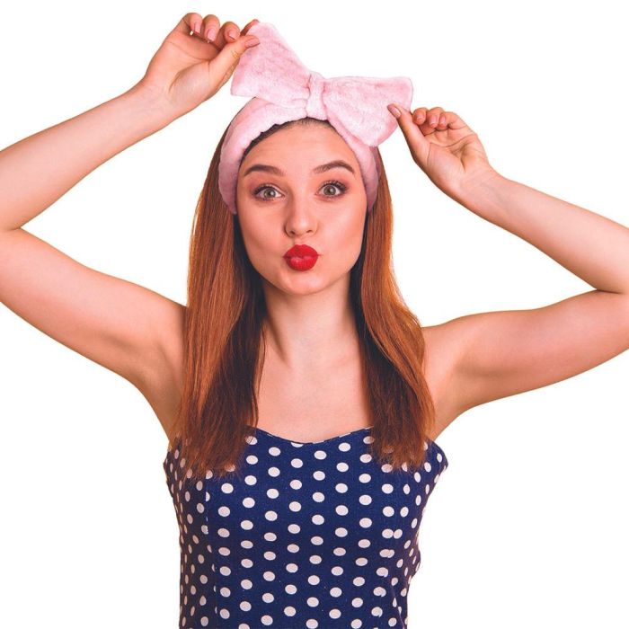 Cosmetic Club Banda De Maquillaje Con Lazo Para Mantener El Rostro Despejado Talla Única 6