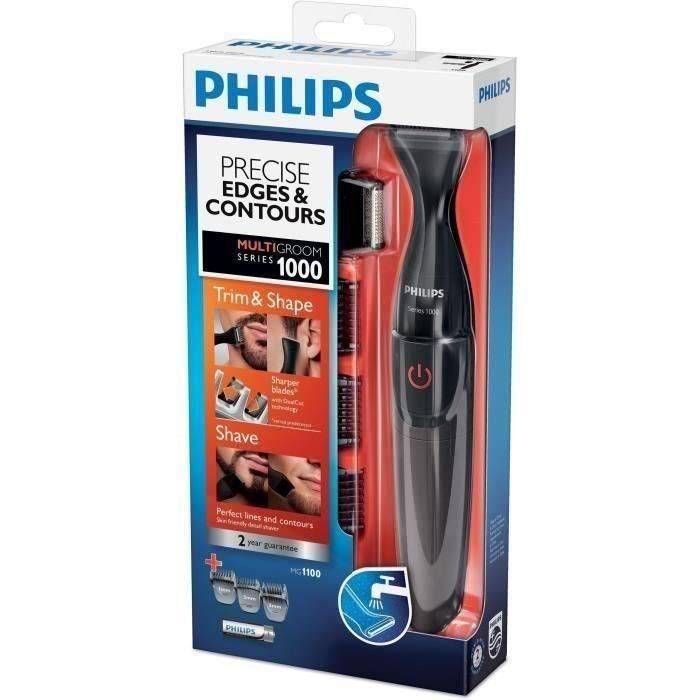 PHILIPS MG1100 / 16 Recortadora de precisión 3 peines de barba y mini afeitadora - con pilas 1 PHILIPS MG1100 / 16 Recortadora de precisión 3 peines de barba y mini afeitadora - con pilas 1