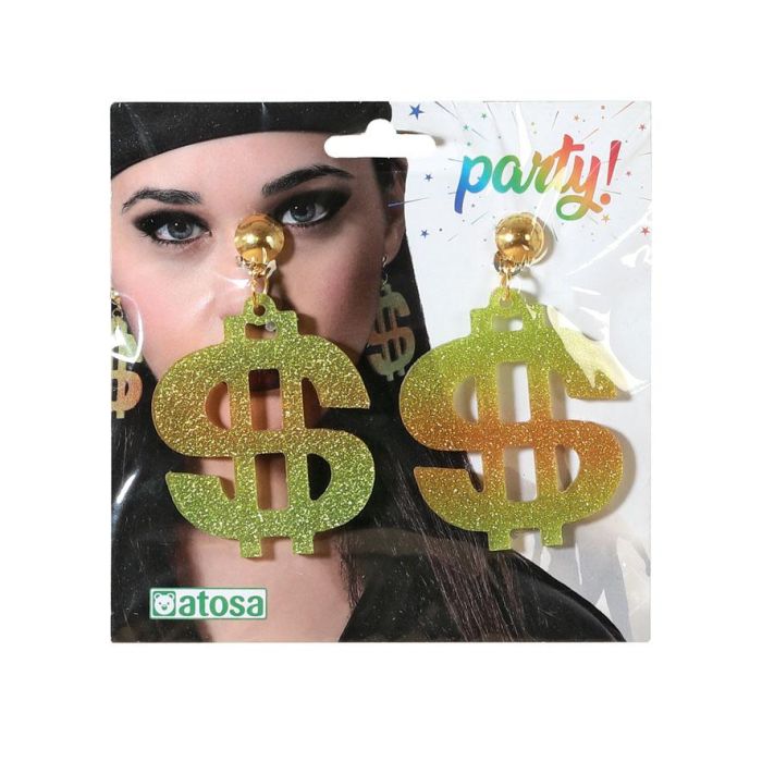 Pendientes Dollar Dorado Mujer Adulto 1