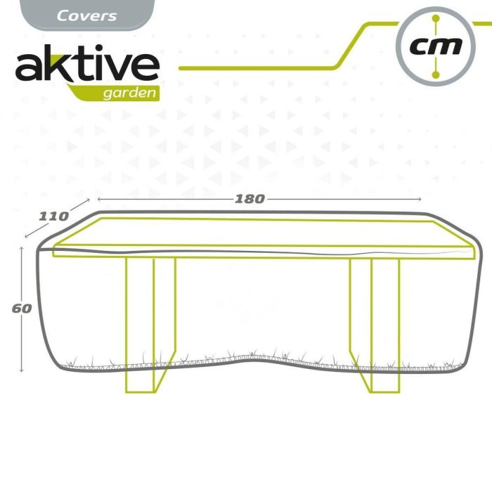 Funda Protectora Aktive Mesas Gris 180 x 60 x 110 cm (6 Unidades) 2