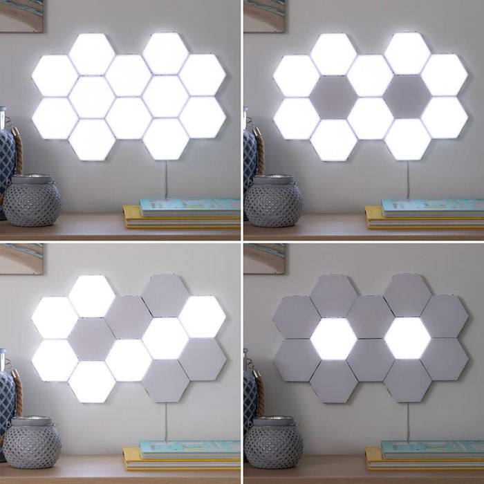 Set de 3 paneles de led modulares magnéticos y táctiles tilight innovagoods 3