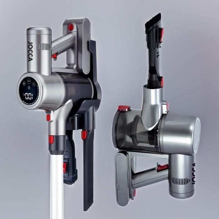 Jocca JOC8435253580832 Aspiradora vertical inalámbrica con pantalla táctil, 8000 Pa, 55 minutos, 0,7 L, Gris 4