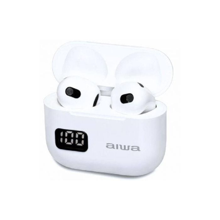 Auriculares Bluetooth Aiwa EBTW-100WT con estuche de carga/ Autonomía 3h/ Blancos