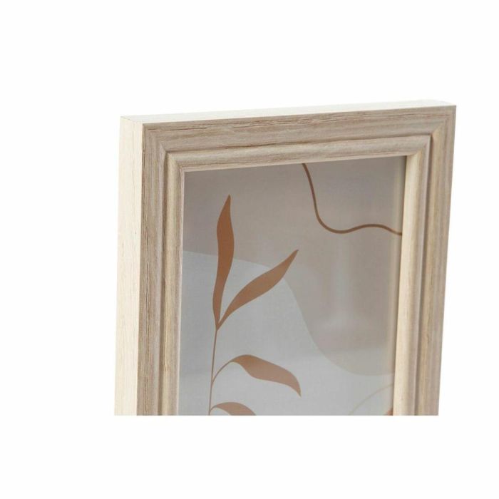 Portafotos de Pared DKD Home Decor 32,5 x 1,5 x 45 cm Cristal Natural Marrón Moderno Madera MDF 2