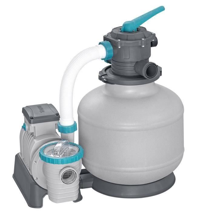 Bomba de filtración de arena para piscinas de hasta 66 m³ - Bestway - 11.355 L/h - Con prefiltro 2 Bomba de filtración de arena para piscinas de hasta 66 m³ - Bestway - 11.355 L/h - Con prefiltro 2