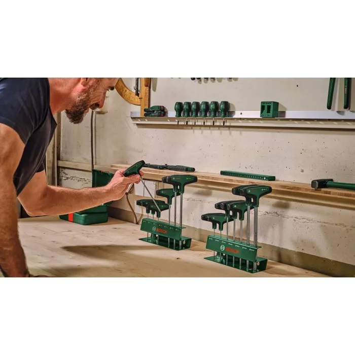 Bosch BOS4059952735313 Juego de 7 Destornilladores Hexagonales con Mango en T, de 2 a 10 mm