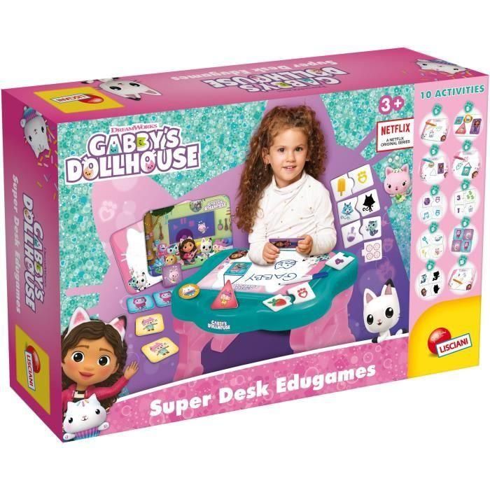 Mesa Educativa Gabby Dollhouse - LISCIANI - Más de 10 juegos fáciles y divertidos