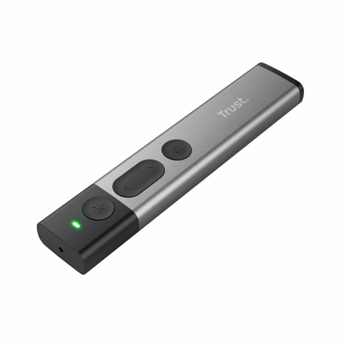 PRESENTADOR INALÁMBRICO TRUST KAZUN ALUMINIUM WIRELESS PRESENTER - LÁSER ROJO - 4 FUNCIONES POWERPOINT - ALCANCE HASTA 30M - MICRO RECEPTOR USB - BAT 3 PRESENTADOR INALÁMBRICO TRUST KAZUN ALUMINIUM WIRELESS PRESENTER - LÁSER ROJO - 4 FUNCIONES POWERPOINT - ALCANCE HASTA 30M - MICRO RECEPTOR USB - BAT 3