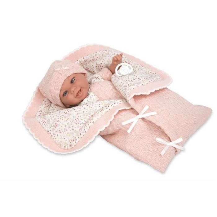 Muñecas Arias Muñeca Elegance Babyto Rosa c/Manta (Muñeco de Peso) 35 cm 11