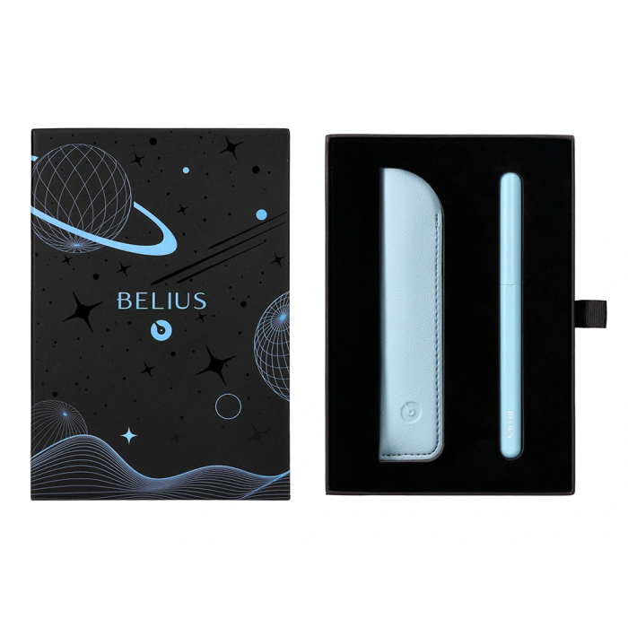 Belius Roller Space B y Funda de Similpiel, Minimalista Azul Tinta Azul, Punta 0.7 mm 3