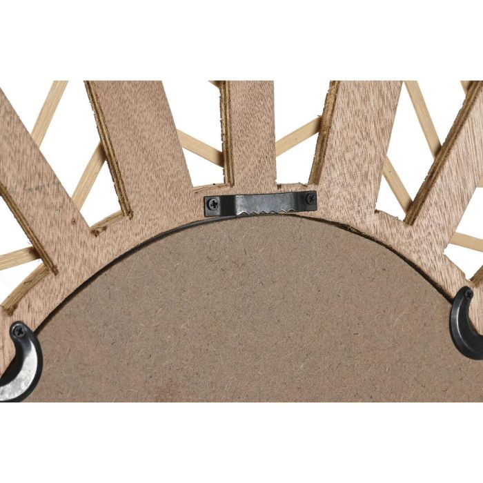 Espejo de pared DKD Home Decor Marrón Natural Flor Tropical 69 x 2 x 60 cm 1