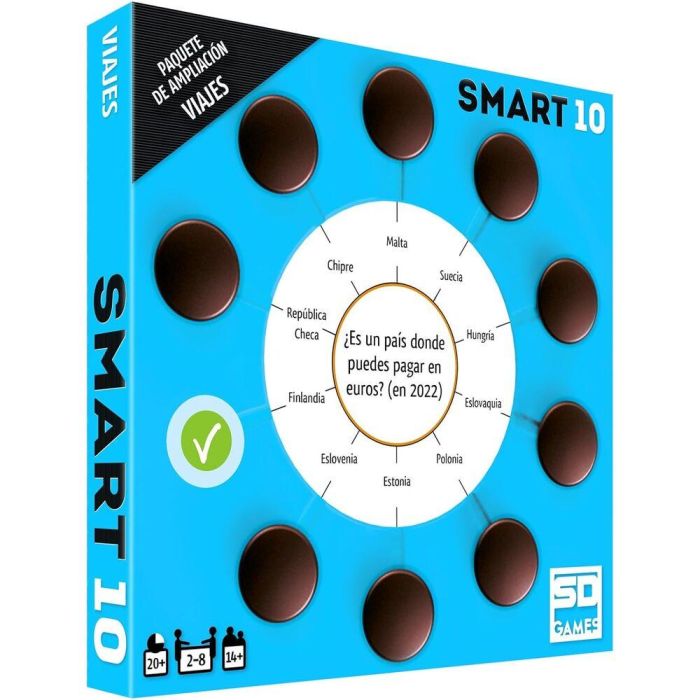 SD GAMES Smart 10 Expansion Viajes Juego Español +14 Años 2-8 Jugadores 20 Minutos
