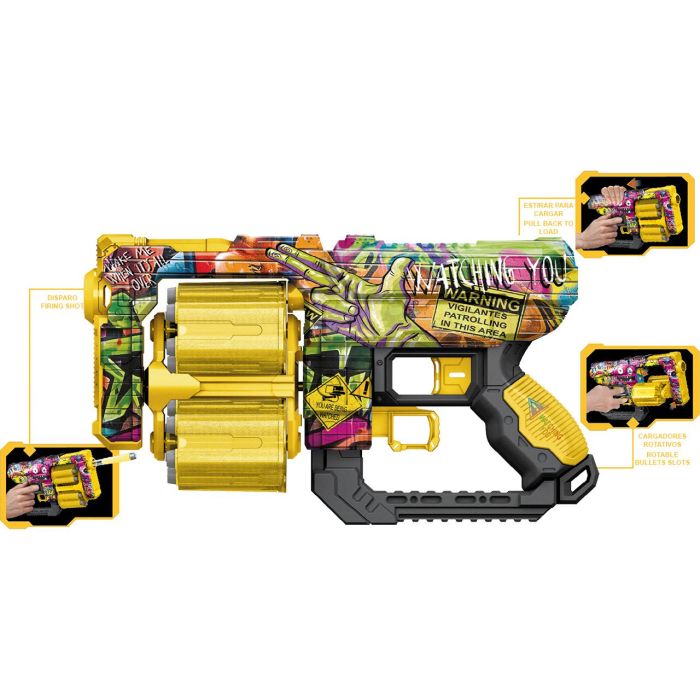 Pistola Street Shot Con Cargador Y 12 Balas T01034 1