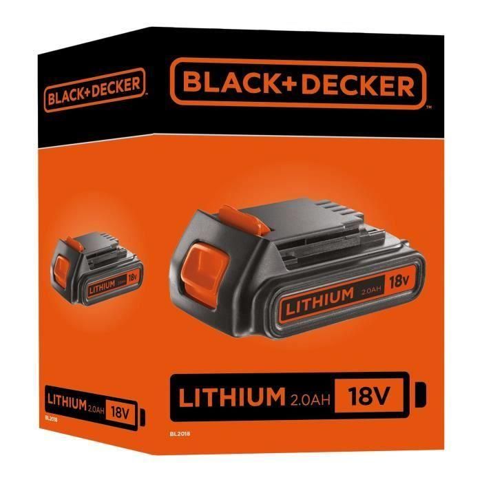 Black+Decker BL2018-XJ Batería de Litio 18V 2.0 Ah 3 Black+Decker BL2018-XJ Batería de Litio 18V 2.0 Ah 3
