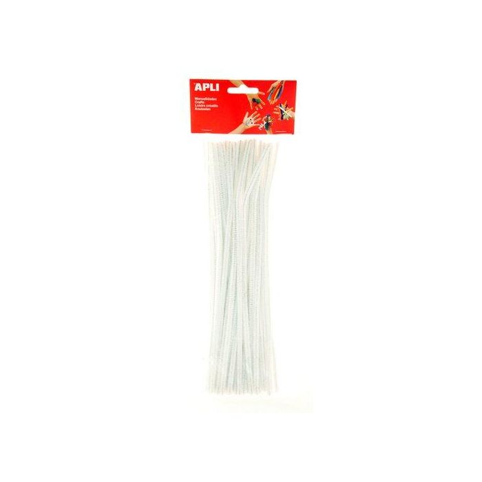 Limpia Pipas Varilla Apli Blanco 30 Cm. Bolsa De 50 5 unidades