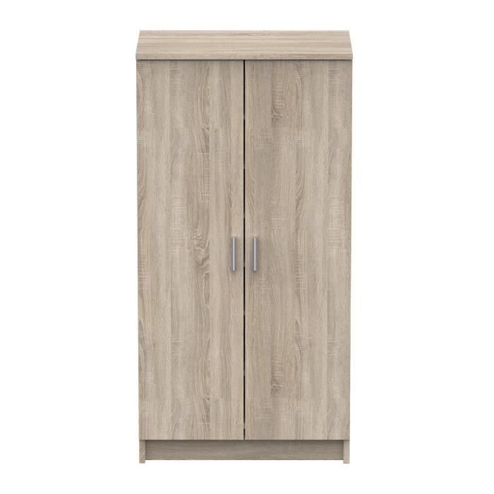 Dmora Zapatero moderno roble cepillado/blanco perla, 2 puertas, 6 estantes, 21 pares de zapatos - L 54,6 x P 35,3 x H 108,4 cm 1 Dmora Zapatero moderno roble cepillado/blanco perla, 2 puertas, 6 estantes, 21 pares de zapatos - L 54,6 x P 35,3 x H 108,4 cm 1