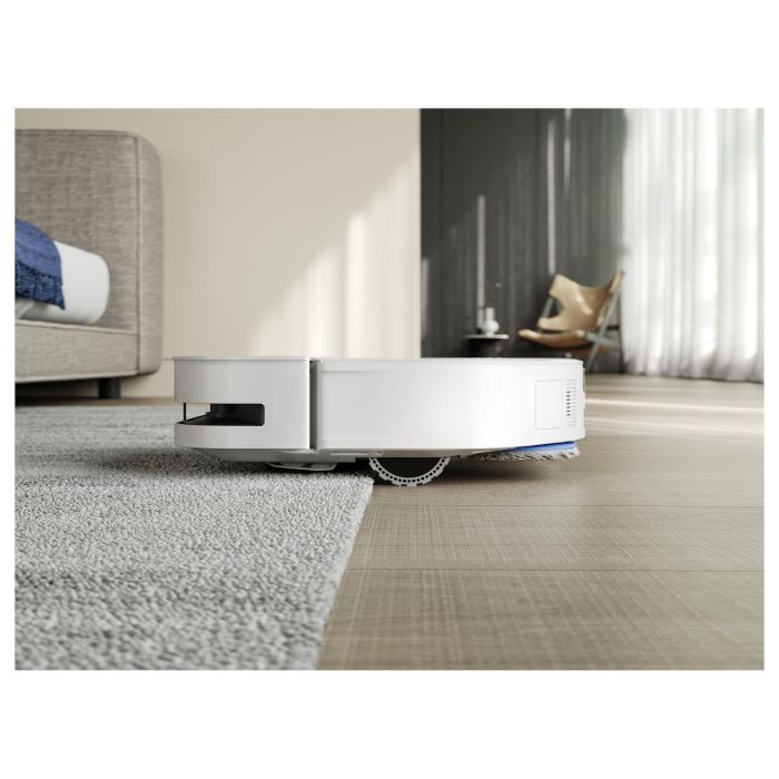 ECOVACS DEEBOT X5 OMNI Robot Aspirador con Estación de Vaciado Autónomo y Fregado, Sin Bolsa, Blanco, Forma D, 3.5L, Navegación Láser, 6400 mAh