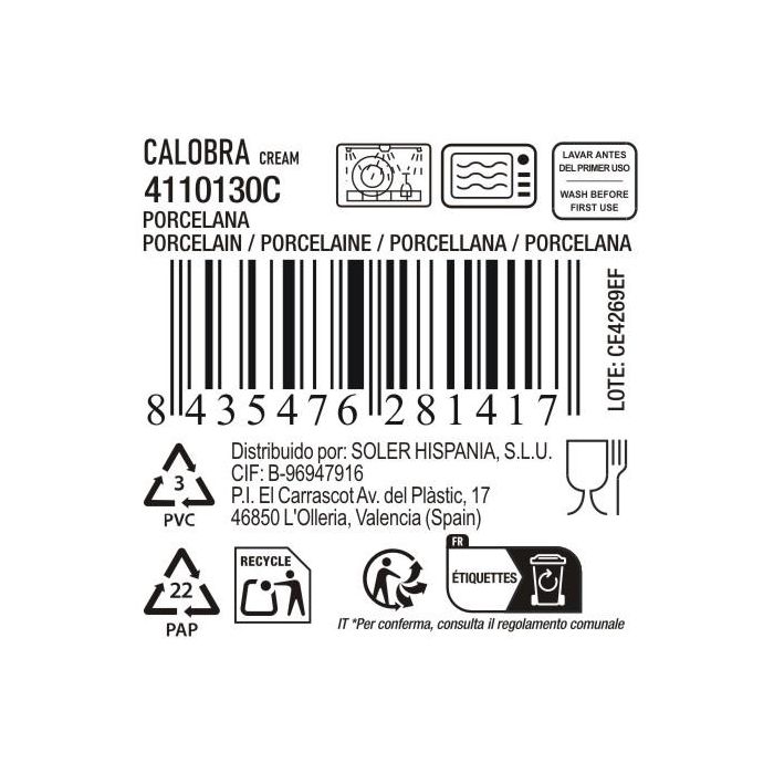 La Mediterranea Taza "Calobra" Crema 350cc (36 Unidades) 4