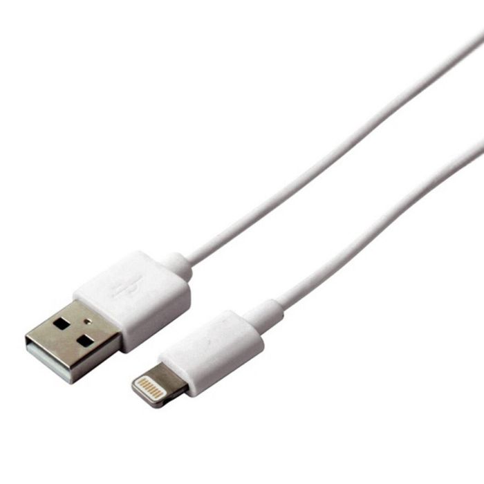 Cable USB a Lightning KSIX Apple-compatible Blanco 1 Cable USB a Lightning KSIX Apple-compatible Blanco 1