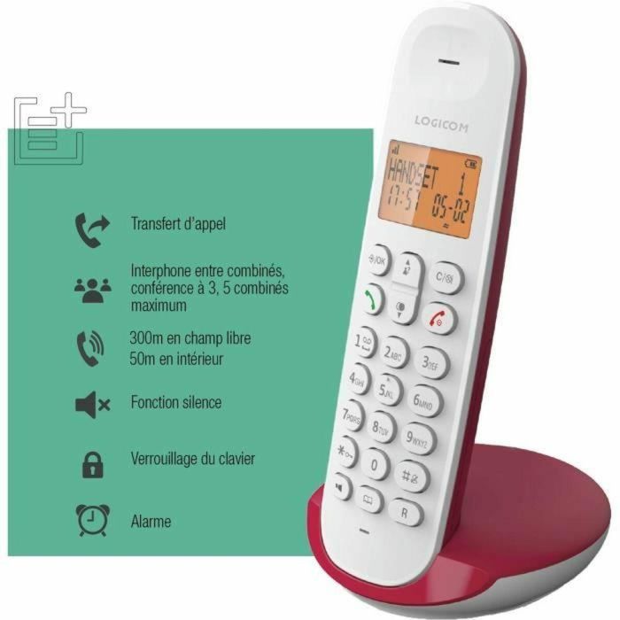 Logicom LOG3483071500155 Teléfono Inalámbrico Fijo DECT ILOA 150 Solo Frambuesa Sin Contestador Automático 2 Logicom LOG3483071500155 Teléfono Inalámbrico Fijo DECT ILOA 150 Solo Frambuesa Sin Contestador Automático 2